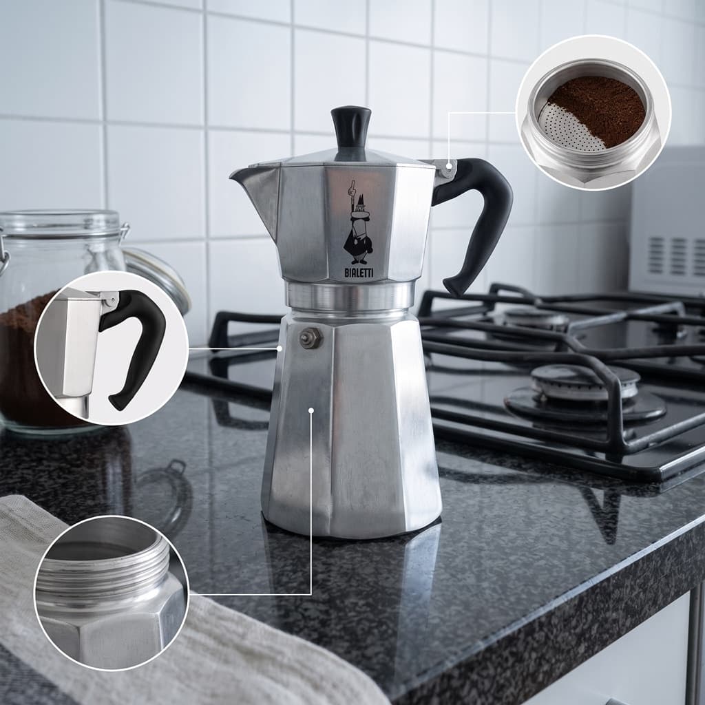 Cafeteira Italiana 6 xíc.
